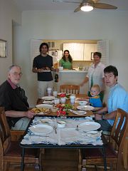 IMG_3286 Brunch time in Tampa...coffee, eggs, salmon, bagels, fruit the works!