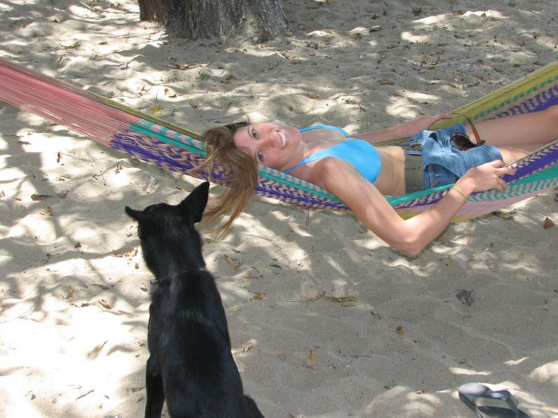 IMG_3681 Our first night in Mexico was spent in hammocks under the stars. Alot less mossies during the day!