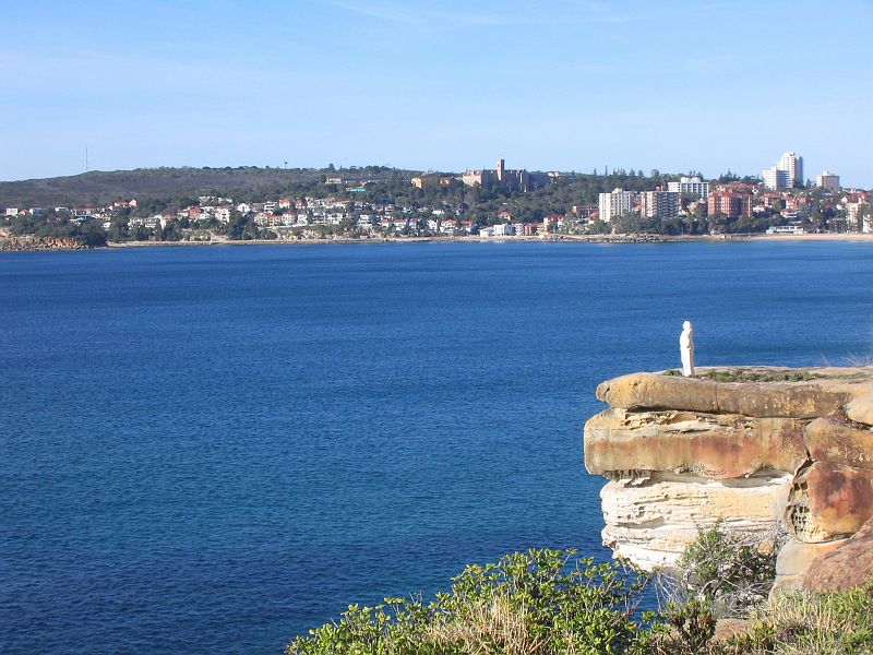 IMG_4078 The view, looking back at Manly, from the cliff where I was staying.