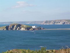 100_4643 Windsurfers off of Burgh Island.