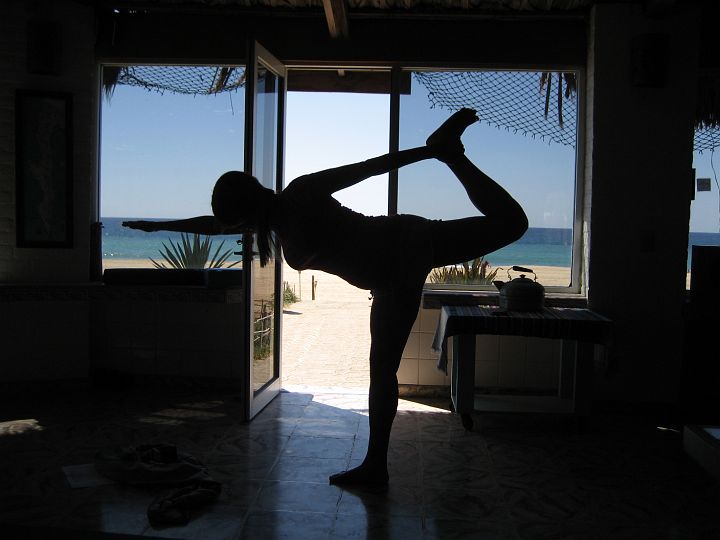 IMG_2877.JPG - Amanda gets down to some yoga.